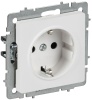 Розетка BRITE РС11-1-0-БрАБ 16А с заземл. без защ. шторок механизм арктич. бел. IEK BR-R11-16-K91