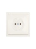 Розетка 1 мест. б/з ПБТ СП ZIMA IP20 16А безвинт. зажим слон. кость LEZARD 704-9088-121BQC