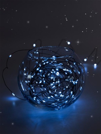 Гирлянда "Роса" DC-G06-120W 120 microLED 12.1м. 8реж. 3хAA бел. ФАZА 5059627