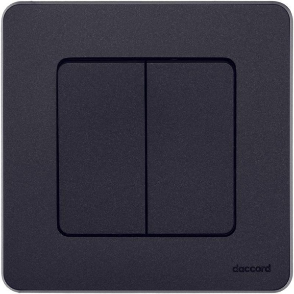 Выключатель 2-кл. Inspiria 10А IP20 250В 10AX механизм антрацит IEK 673623