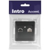 Розетка компьютерная 1-м СП Accent 6-303-05 RJ45 IP20 антрацит Intro Б0063634