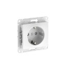 Розетка Glossa 16А с заземл. защ. шторки быстрозажим. клем. механизм бел. SE GSL000145S