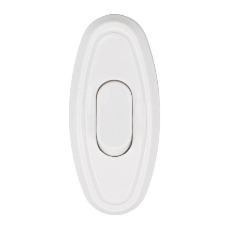 Выключатель-кнопка 6А 250ВON-OFF на электропровод для настольной лампы/бра бел. Rexant 36-3016