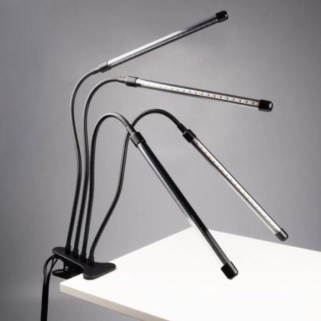 Светильник светодиодный "КРИСТАЛЛ" CTL2-USB-bl Agro 4х10Вт IP40 для растений спектр 4 плафона на прищепке пульт на шнуре красн./син. ФАZА 5068810