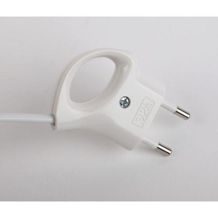 Вилка V1 6А без заземл. с кольцом непрямой ввод (10/200/9600) бел. ЭРА Б0019182