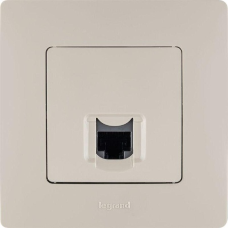 Розетка компьютерная 1-м СП Etika RJ45 кат.5E UTP механизм сл. кость IEK 672341