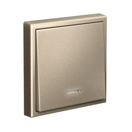 Выключатель 1-кл. ArtGallery (сх. 1а) 10AX с подсветкой механизм шампань SE GAL000513