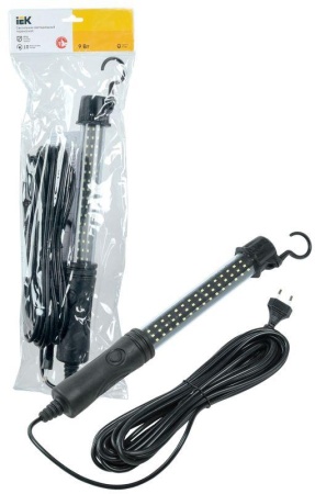 Светильник светодиодный переносной ДРО 2061 IP54 шнур 10м черн. IEK LDRO1-2061-09-10-K02