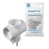 Разветвитель 3-м Т-образный без заземл. 10А 2200Вт 250В бел. DОМТОК 2662