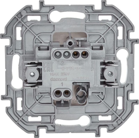 Выключатель 1-кл. Inspiria 10А IP20 250В 10AX механизм сл. кость IEK 673601