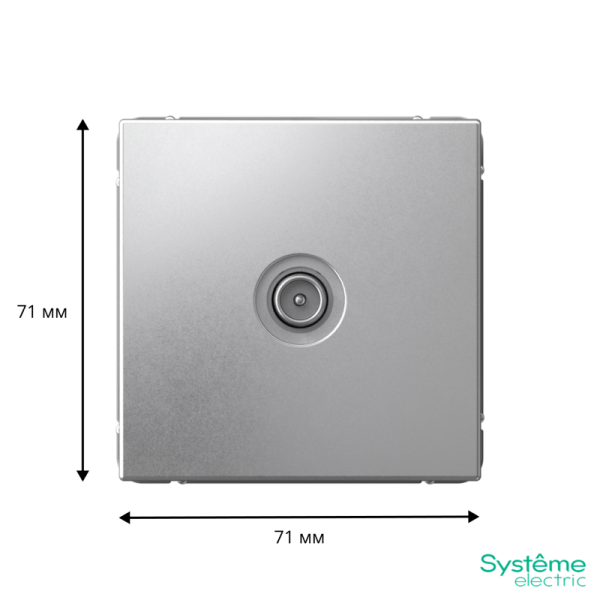 Розетка телевизионная оконечная TV ArtGallery 1дБ механизм алюм. SE GAL000391