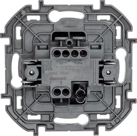 Переключатель 1-кл. Inspiria 10А IP20 250В 10AX механизм антрацит IEK 673653