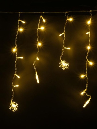 Гирлянда "Бахрома" DICLD-100WW-C 100 теплых бел. светодиодов 1.7х0.5м с насадками SHLights 4690601047205