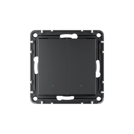 Выключатель 2-кл. AtlasDesign Smart 10А (сх. 5) L+N с подсветкой Zigbee механизм карбон SE ATN001053Z