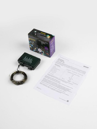 Гирлянда "Роса" DC-G06-120M 120 RGB microLED 12.1м. 8реж. 3хAA ФАZА 5059610