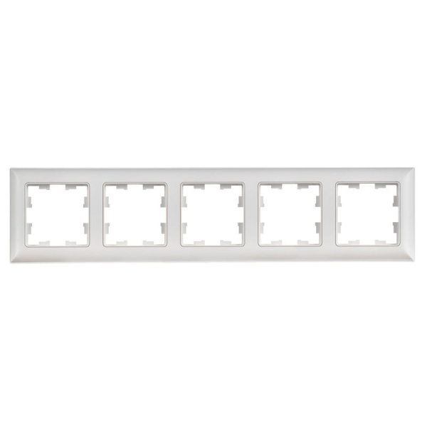 Рамка 5-м BRITE РУ-5-БрАБ арктич. бел./бел. IEK BR-M52-12-K91