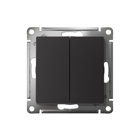 Выключатель 2-кл. AtlasDesign (сх. 2) 10А с самовозвратом механизм карбон SE ATN001017