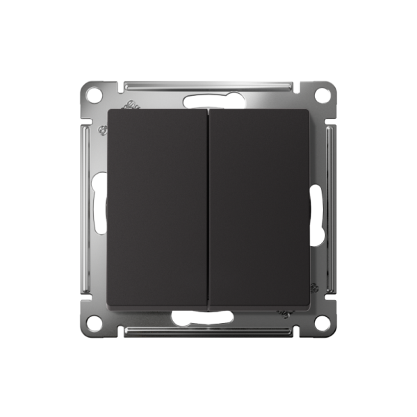 Выключатель 2-кл. AtlasDesign (сх. 2) 10А с самовозвратом механизм карбон SE ATN001017