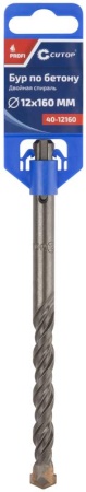 Бур по бетону Profi двойн. резьба SDS-Plus 12х160мм Cutop 40-12160