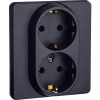 Розетка Inspiria 16А 250В 2х2P+E немецк. стандарт антрацит IEK 673753