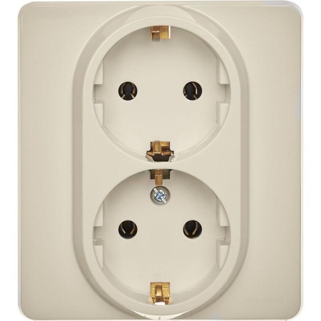 Розетка Inspiria 16А 250В 2х2P+E немецк. стандарт сл. кость IEK 673751