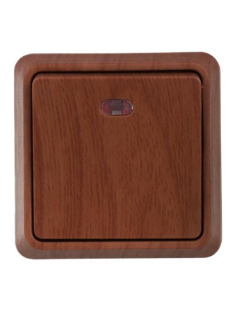 Выключатель 1-кл. ОП Октава 10А IP20 ВС20-1-1-ОД с индикацией дуб GENERICA EVO11-K04-10-DC