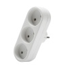 Разветвитель 3-м плоский без заземл. 10А 2200Вт 250В бел. DОМТОК 2655