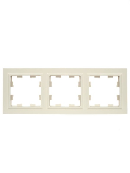 Рамка 3-м BRITE РУ-3-БрКр беж. IEK BR-M32-K10