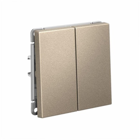 Выключатель 2-кл. ArtGallery 10AX быстрозажим. клем. механизм шампань SE GAL000551S