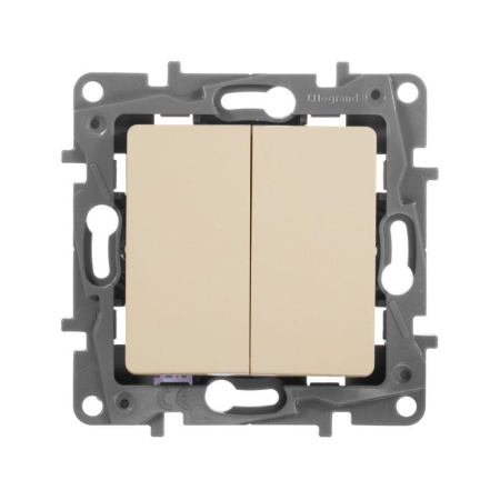 Переключатель 2-кл. СП Etika Plus 10А IP20 250В 10AX безвинтов. зажимы механизм сл. кость IEK 672312