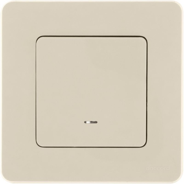 Выключатель 1-кл. Inspiria 10А IP20 250В 10AX с подсветкой/индикацией механизм сл. кость IEK 673611