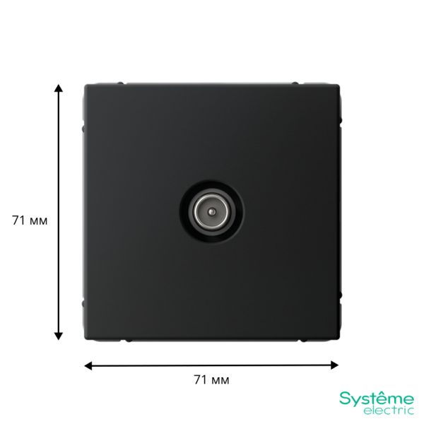 Розетка телевизионная оконечная TV ArtGallery 1дБ механизм карбон SE GAL001091