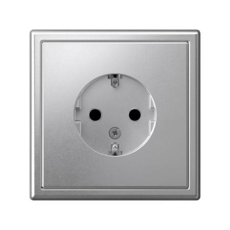 Розетка ArtGallery 16А с заземл. защ. шторки механизм алюм. SE GAL000345