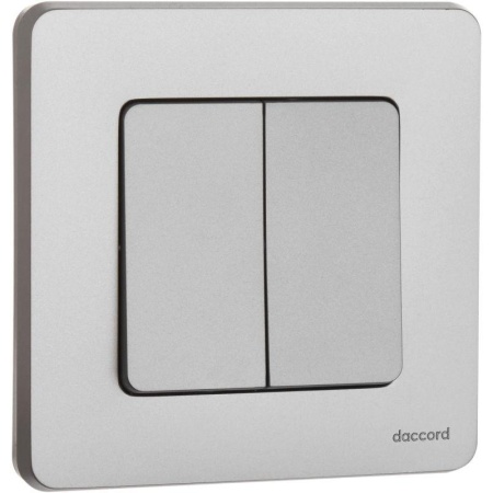 Выключатель 2-кл. Inspiria 10А IP20 250В 10AX механизм алюм. IEK 673622