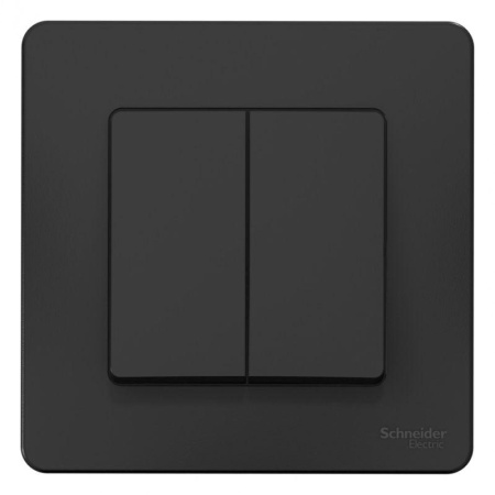 Выключатель 2-кл. СП Blanca 10А IP20 (сх. 5) 250В антрацит SE BLNVS010506