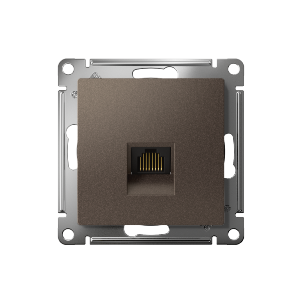 Розетка компьютерная AtlasDesign RJ45 кат.5E механизм мокко SE ATN000683