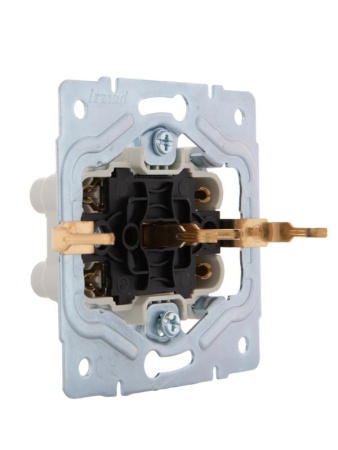 Розетка 2-м СП Karina с заземл. термопласт бел. LEZARD 707-0200-127B