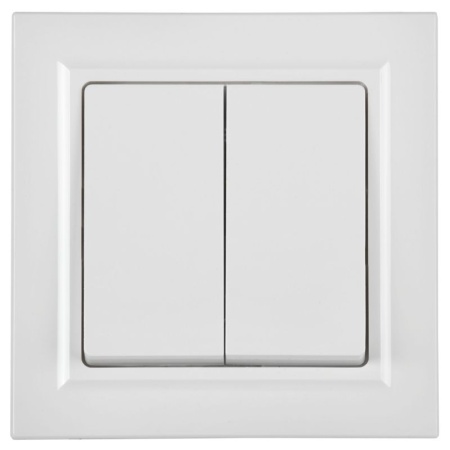 Выключатель 2-кл. СП BRITE ВСР10-2-0-БрБ 10А в сборе бел. IEK BR-V20-0-10-K01-F