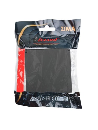 Розетка 1-мест. с/з с крышкой ПБТ СП ZIMA IP20 16А безвинт. зажим черн. бархат LEZARD 704-4288-123BQC