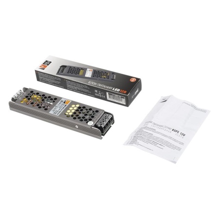 Блок питания для светодиодной ленты 100Вт 8.3А 12В IP20 BSPS метал. JazzWay 1002167A