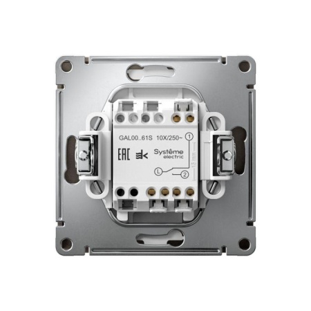 Переключатель 1-кл. ArtGallery 10AX быстрозажим. клем. механизм мокко SE GAL000661S