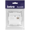 Розетка компьютерная 1-м СП Accent 6-303-01М RJ45 IP20 бел. матов. Intro Б0063625